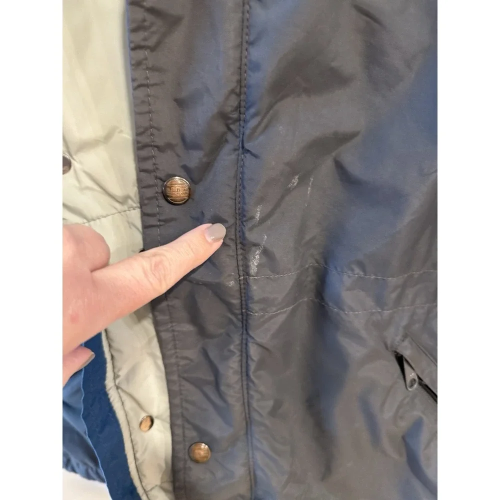 LL Bean Penobscot‎ Parka Mens Large Gray Blue Vintage Hooded Winter Jacket Coat